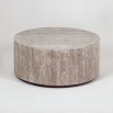 Table basse ronde en travertin Luna