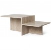 Table basse travertin beige Duo