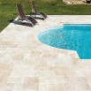 Dalle Jaulny, en travertin 1er choix 60 x 40 beige clair