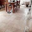 carrelage Grand Format, en travertin vieilli