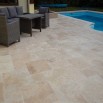 Carrelage Chatenay, en travertin beige foncé
