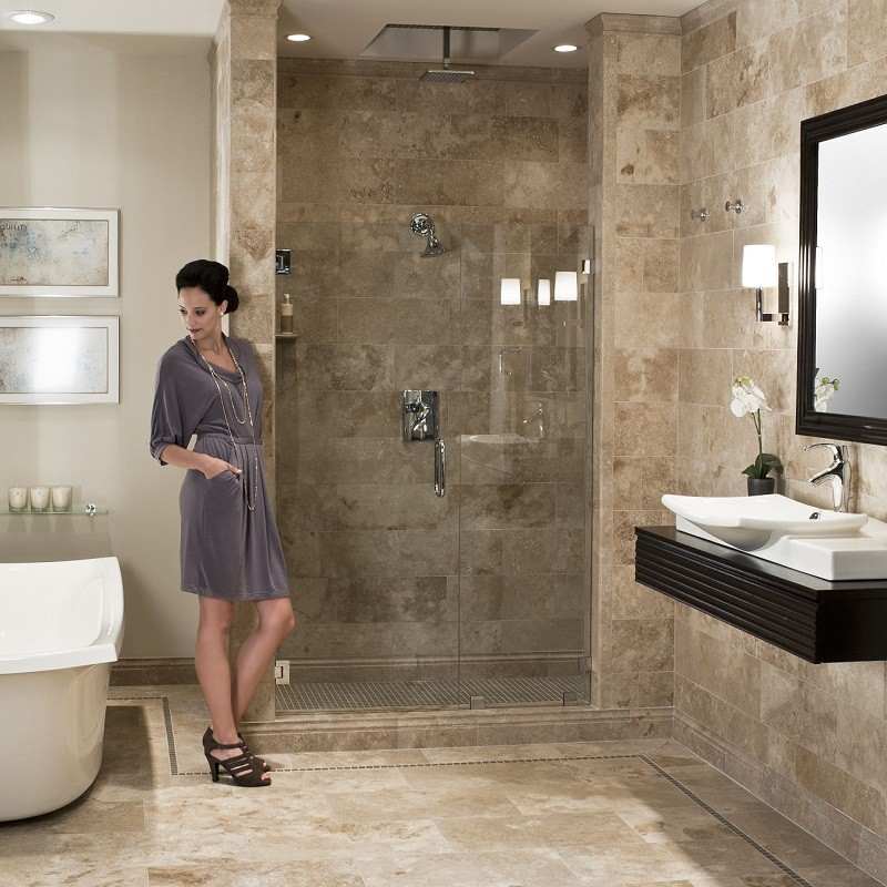 Usages du travertin dans la salle de bain